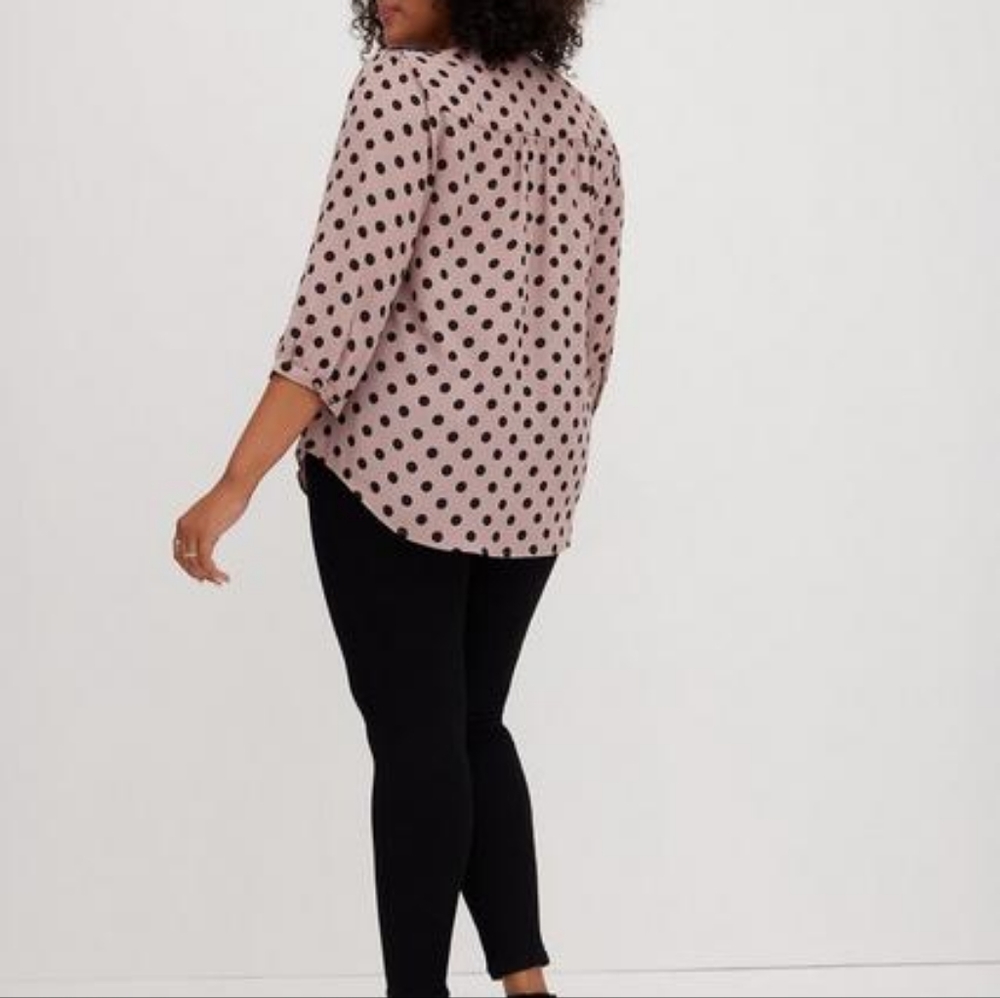 Torrid Georgette Bow Tie Blouse - Picture 2 of 6